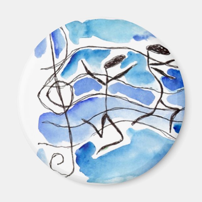 Musical Notes Come to Life Music Adds Joy to Life Magnet (Front)