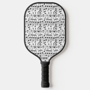 Musical Notes custom monogram Pickleball Paddle