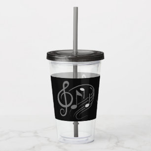 Musical Notes custom name tumblers