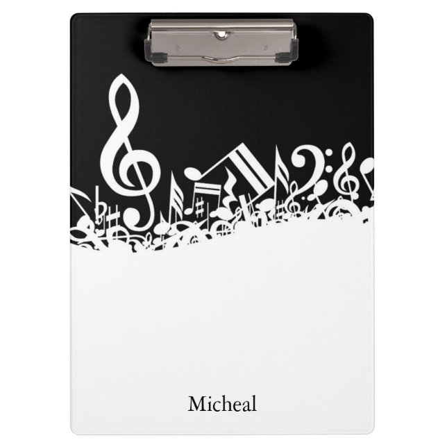 Musical Notes Customizable Clipboard (Front)