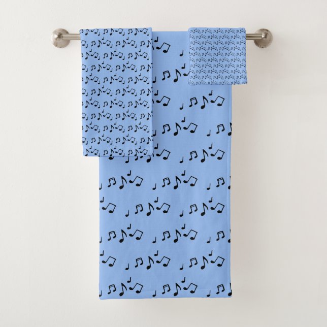Musical Notes Design Bath Towel Set (Insitu)