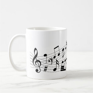Musical Notes Design Coffee Mug