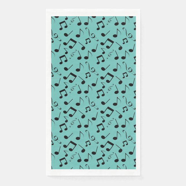 Musical Notes Design Guest Towel Napkins (Front)