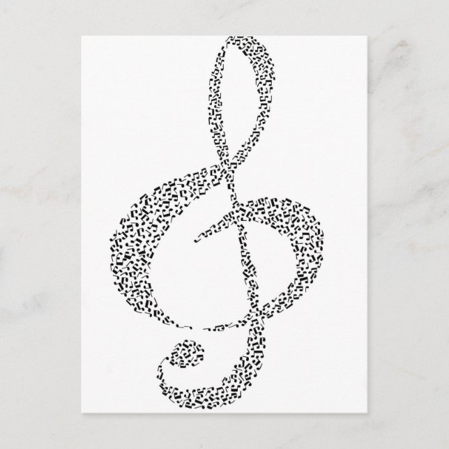 Musical Notes Design Postcard (Front)