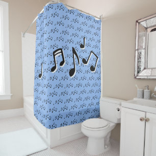 Musical Notes Design Shower Curtain