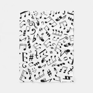 Musical Notes Fleece Blankets