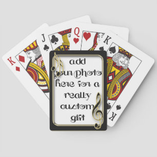 Musical Notes Frame Keepsake Photo Template Playin Playing Cards