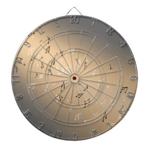 Musical Notes Golden Moon Dartboard
