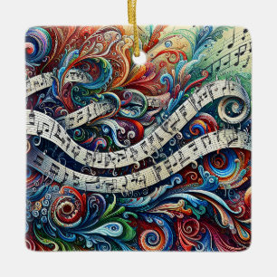 Musical Notes Graffiti Ornament
