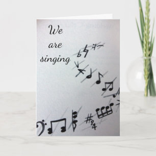 MUSICAL NOTES  ***GROUP BIRTHDAY CARD***