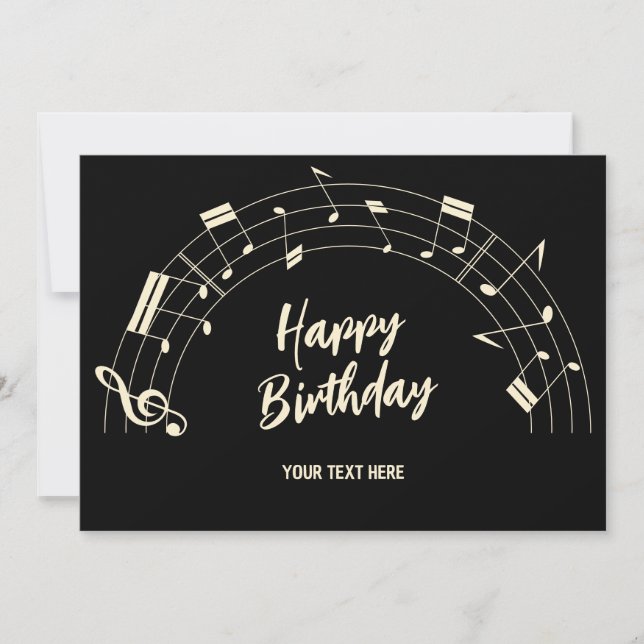 Musical notes happy birthday (Front)