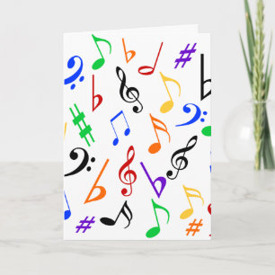 Musical Notes Holiday Card - Multi
