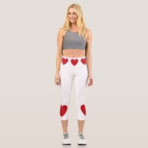 Musical Notes in the heart Capri Leggings