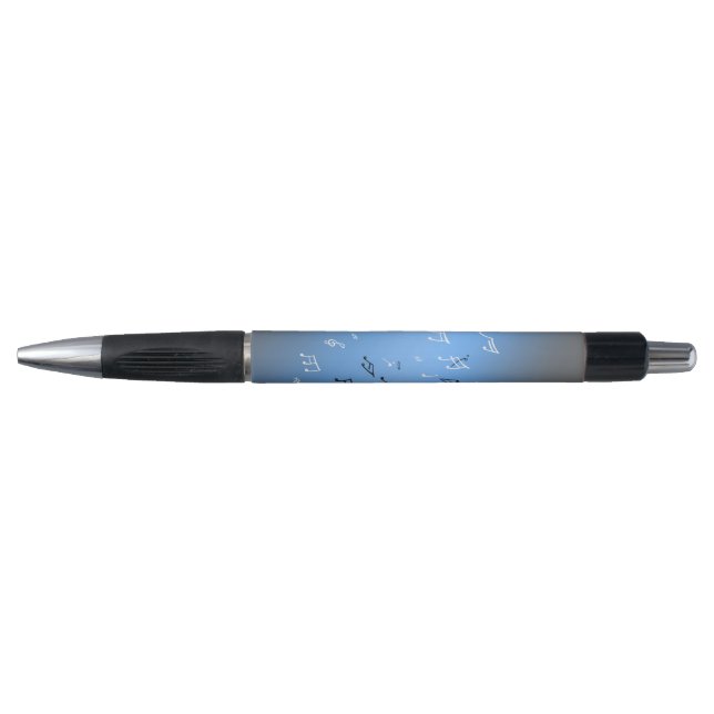 Musical Notes in the Moonlight Blue Pen (Front)
