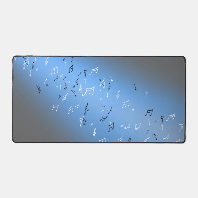 Musical Notes in the Moonlight   Desk Mat (Front)