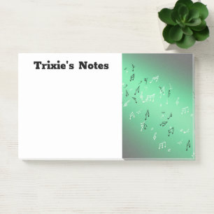 Musical Notes in the Moonlight Green 