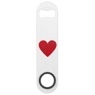 Musical notes in the Stain,Stainless Bottle Opener Bar Key