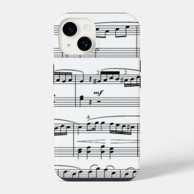 musical notes iPhone case (Back)