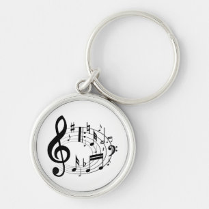 Musical Notes Keychain