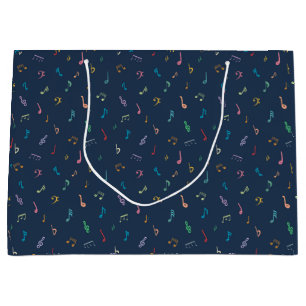 Musical notes large gift bag
