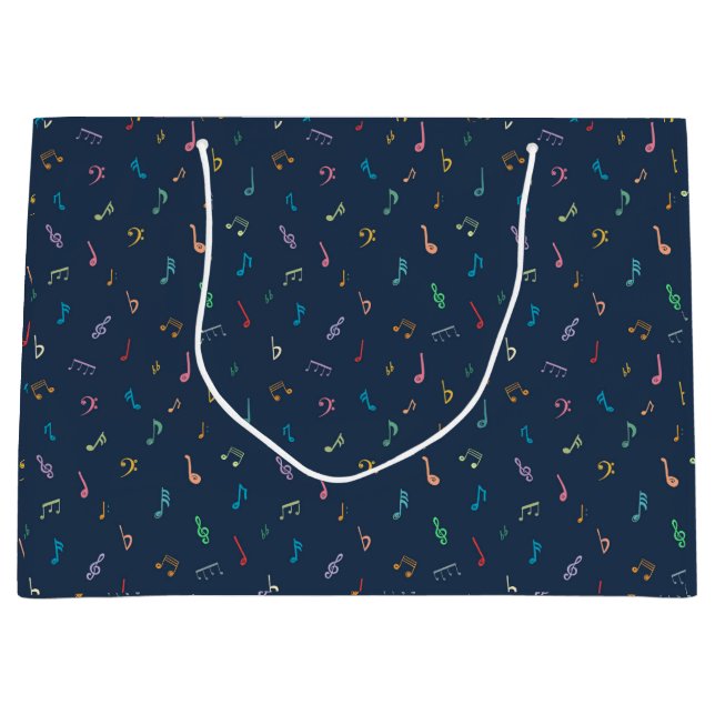 Musical notes large gift bag (Front)