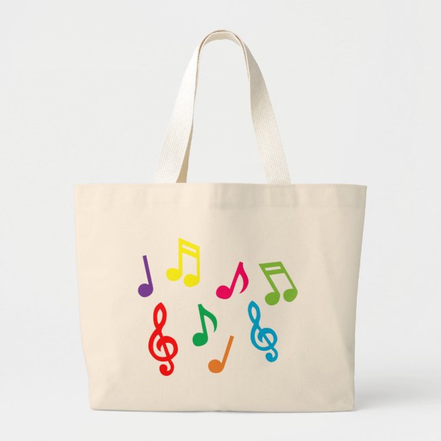 Musical notes large tote bag (Front)