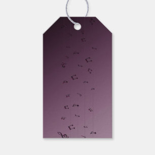 Musical Notes Mauve Gift Tags