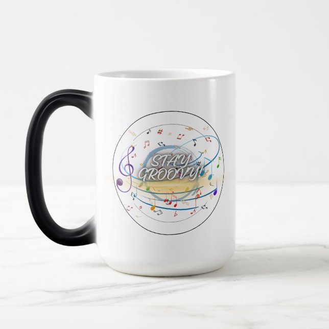 Musical Notes Mug – Music Lover Coffee Cup (Left)
