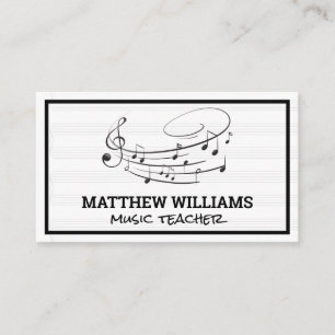  Musical Notes   Music Sheet Background Business Card