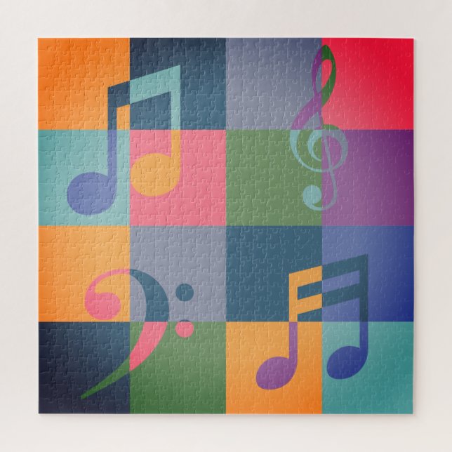 Musical Notes | Music Themed Art Jigsaw Puzzle (Vertical)