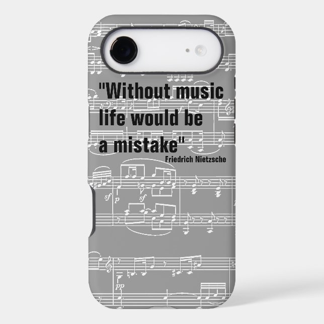 musical notes & music-themed quote (Back)