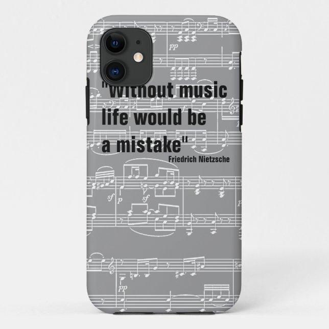 musical notes & music-themed quote Case-Mate iPhone case (Back)