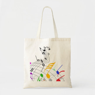 musical notes n staff tote bag
