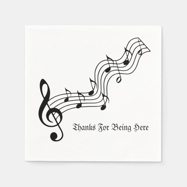 Musical Notes  Napkin (Front)