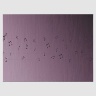 Musical Notes Ombre Mauve Tissue Paper