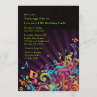 Musical Notes Party Invitation
