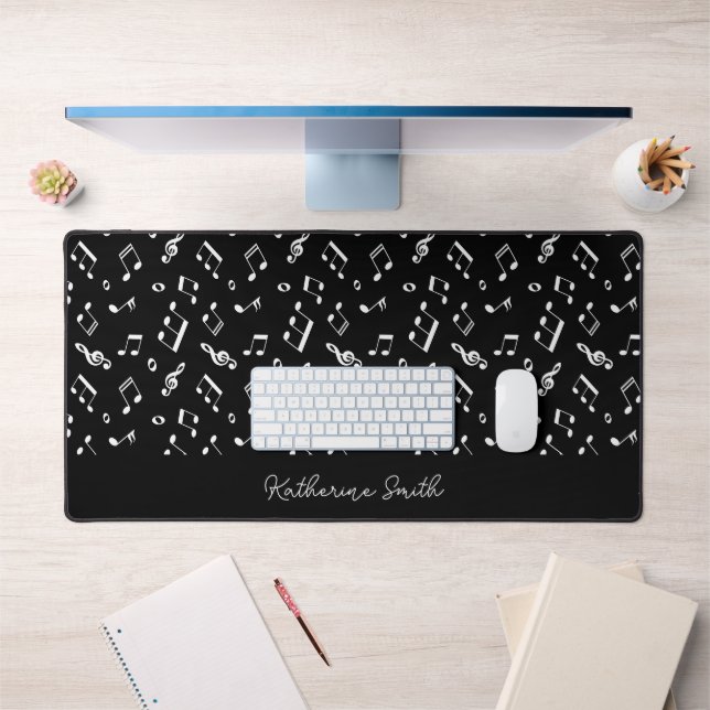 Musical Notes Pattern Personalized Desk Mat (Office 1)