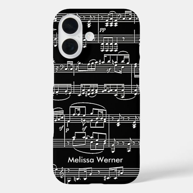 Musical Notes personalized Case-Mate iPhone Case (Back)