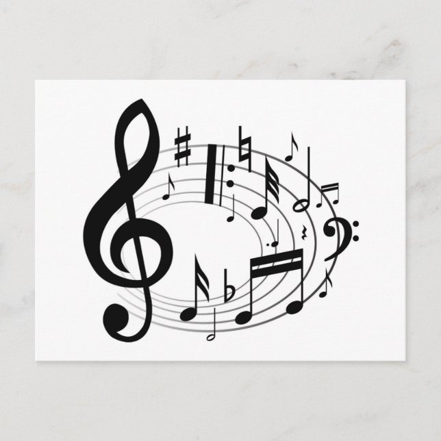 Musical Notes Postcard (Front)