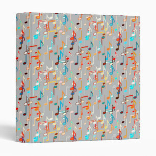 Musical Notes print - Medium Grey, Multi Binder