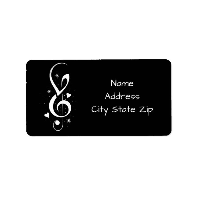 **MUSICAL NOTES** RETURN ADDRESS LABELS (Front)