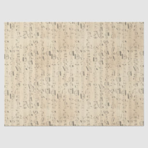 Musical Notes Sheet Music on Tan Decoupage