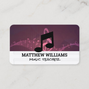  Musical Notes   Sound Engineer   Singer Business Card