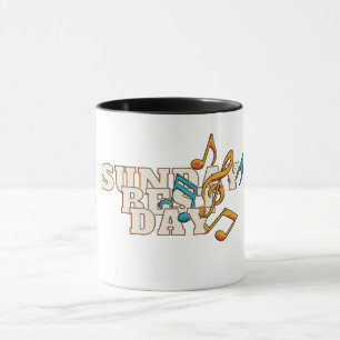Musical Notes Sunday the Best Day Mug