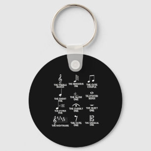 Musical Notes Symbol Definition Humor Funny Christ Keychain