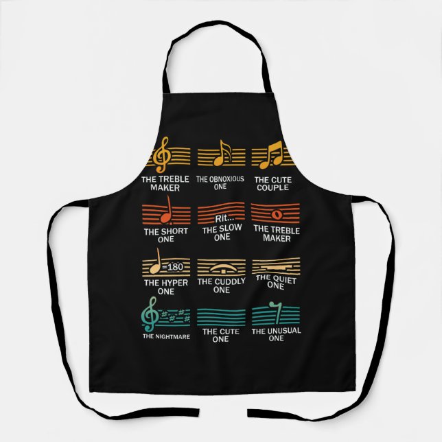 Musical Notes Symbol Definition Humour Funny Chris Apron (Front)