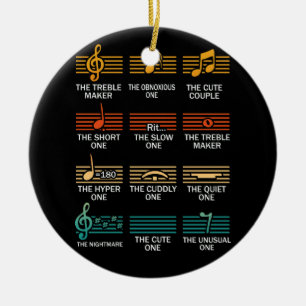 Musical Notes Symbol Definition Humour Funny Chris Ceramic Ornament