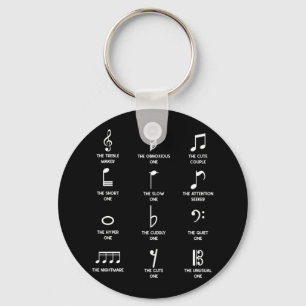 Musical Notes Symbol Definition Humour Keychain