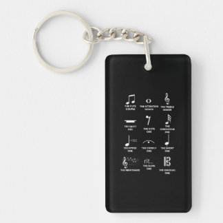 Musical Notes Symbol Definition Humour Musician Keychain
