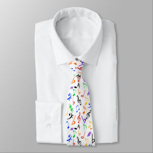 Musical Notes Tie   Multicolor Music Tie by Heard_